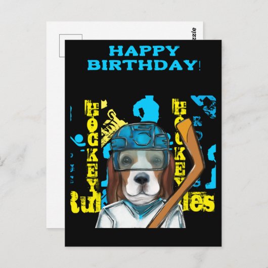 Beagle Briefkaart (Voorkant / Achterkant)