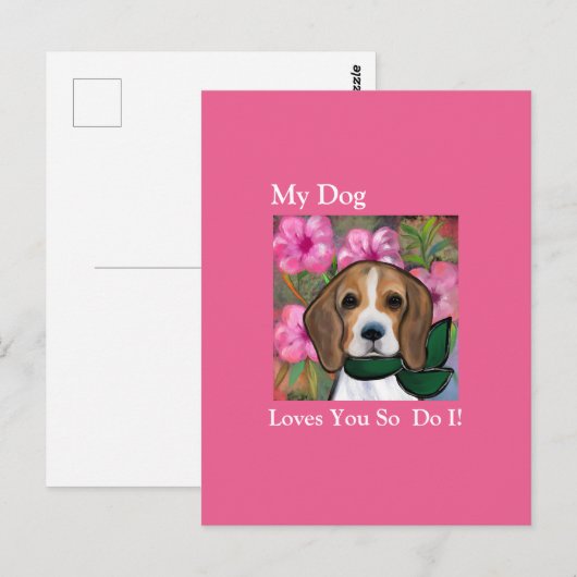 Beagle Briefkaart (Voorkant / Achterkant)