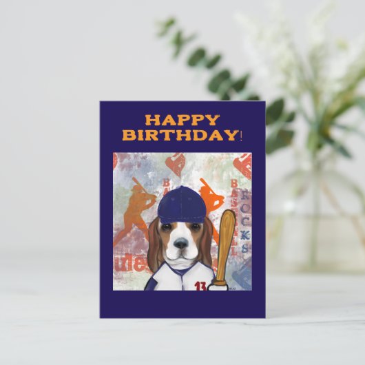 Beagle Briefkaart (Staand voorkant)