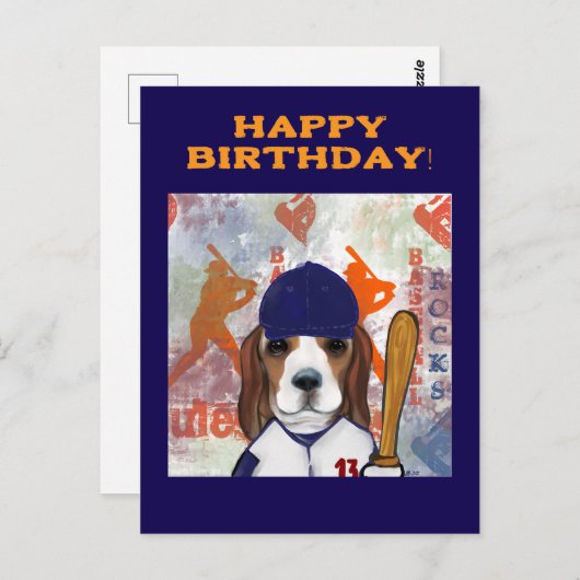 Beagle Briefkaart (Voorkant / Achterkant)