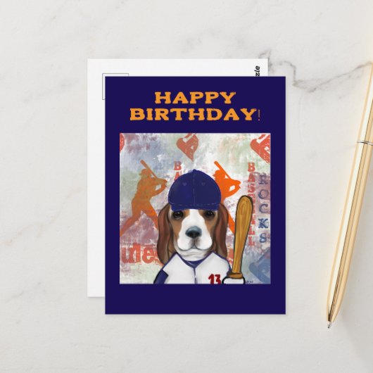 Beagle Briefkaart (Voorkant / Achterkant in situ)