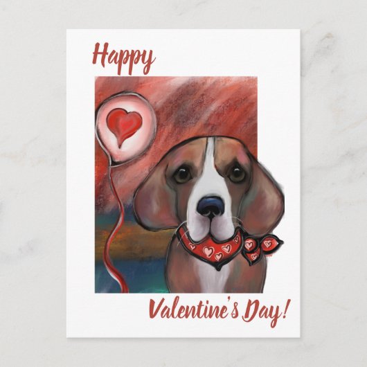 Beagle briefkaart (Voorkant)