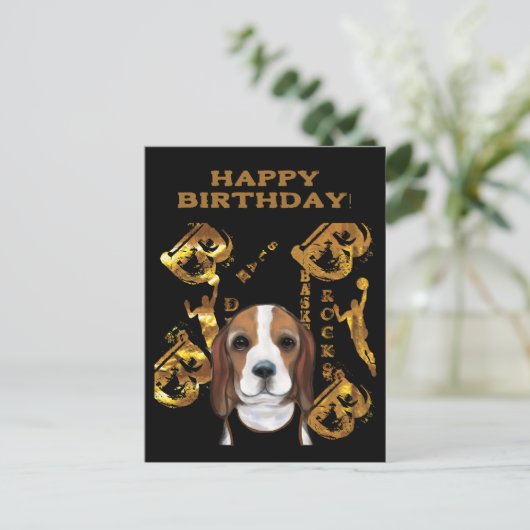 Beagle Briefkaart (Staand voorkant)