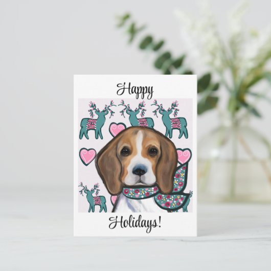 Beagle Briefkaart (Staand voorkant)