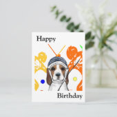 Beagle  briefkaart (Staand voorkant)
