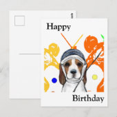 Beagle  briefkaart (Voorkant / Achterkant)