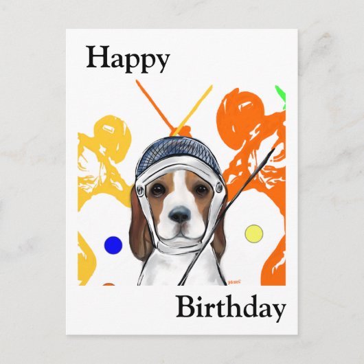 Beagle  briefkaart (Voorkant)