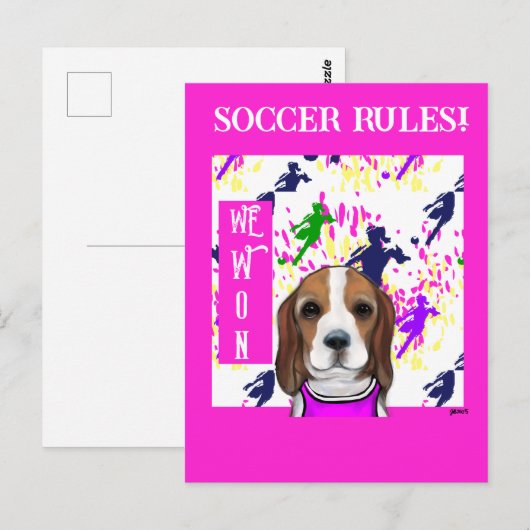 Beagle briefkaart (Voorkant / Achterkant)