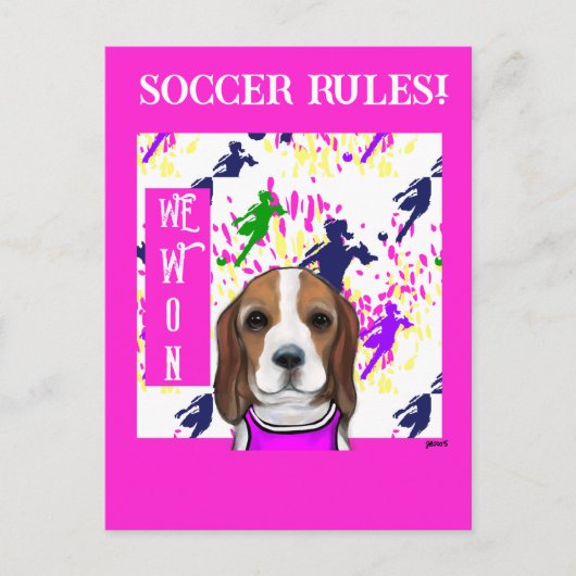 Beagle briefkaart (Voorkant)