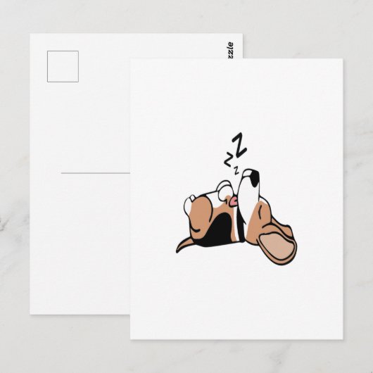 beagle briefkaart (Voorkant / Achterkant)