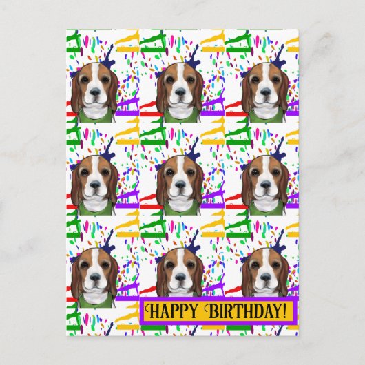 Beagle  briefkaart (Voorkant)