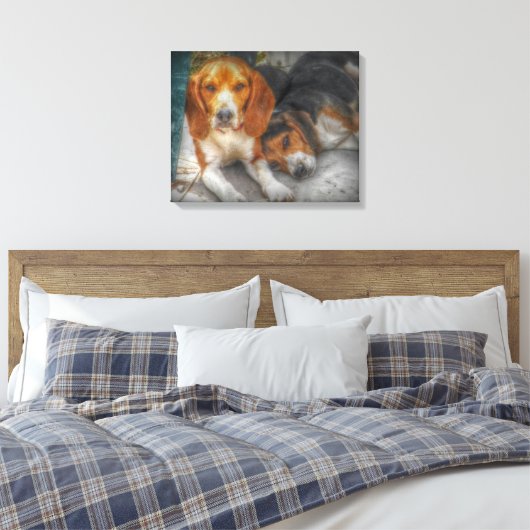 Beagle Brothers Canvas Afdruk (Insitu (Slaapkamer))