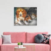 Beagle Brothers Canvas Afdruk (Insitu (Woonkamer))