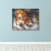 Beagle Brothers Canvas Afdruk (Insitu (Houten vloer))