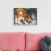 Beagle Brothers Canvas Afdruk (Insitu (Woonkamer))