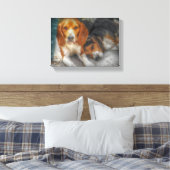 Beagle Brothers Canvas Afdruk (Insitu (Slaapkamer))