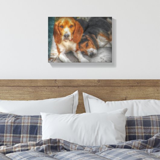 Beagle Brothers Canvas Afdruk (Insitu (Slaapkamer))