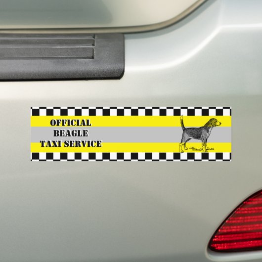 Beagle Bumpersticker (Op auto)