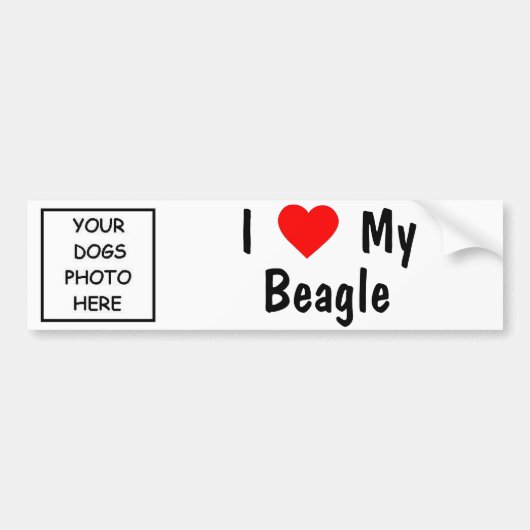 Beagle Bumpersticker (Voorkant)
