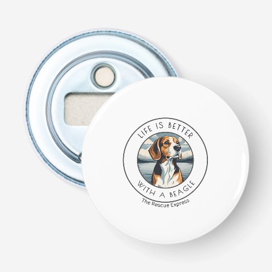 Beagle Button Flesopener (Voorkant)