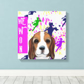 Beagle Canvas Afdruk (Insitu (Houten vloer))