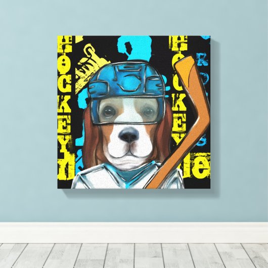 Beagle Canvas Afdruk (Insitu (Houten vloer))