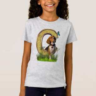 Beagle-Capital-Birthday letter C T-shirt