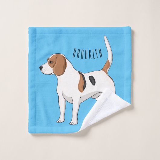 Beagle cartoon bad handdoek (Wasdoekje)