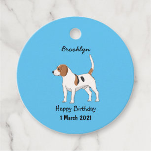 Beagle cartoon bedankjes labels