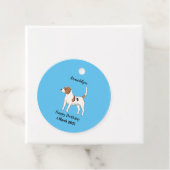 Beagle cartoon bedankjes labels (In situ)