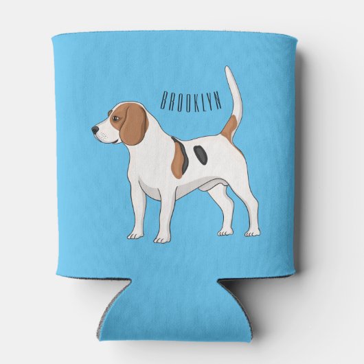 Beagle cartoon blikjeskoeler (Achterkant)