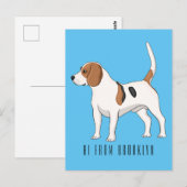 Beagle cartoon briefkaart (Voorkant / Achterkant)