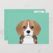 Beagle cartoon briefkaart (Voorkant / Achterkant)