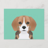 Beagle cartoon briefkaart (Voorkant)