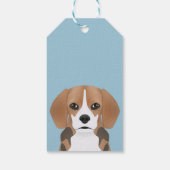 Beagle cartoon cadeaulabel (Achterkant)