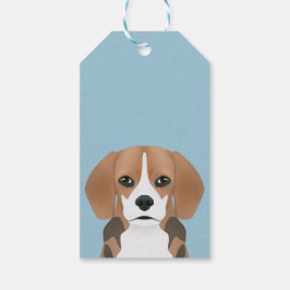 Beagle cartoon cadeaulabel