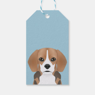 Beagle cartoon cadeaulabel