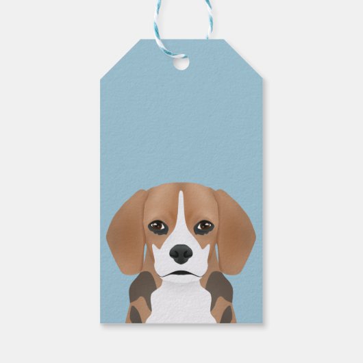 Beagle cartoon cadeaulabel (Achterkant)