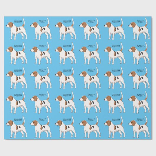 Beagle cartoon cadeaupapier (Vlak)