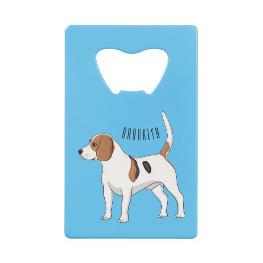 Beagle cartoon creditkaart flessenopener (Voorkant)
