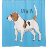 Beagle cartoon douchegordijn (Voorkant)