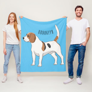 Beagle cartoon fleece deken