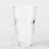Beagle cartoon glas (Links)