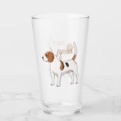 Beagle cartoon glas (Voorkant)