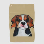 Beagle - Cartoon Golf Towel Golfhanddoek (Voorkant)