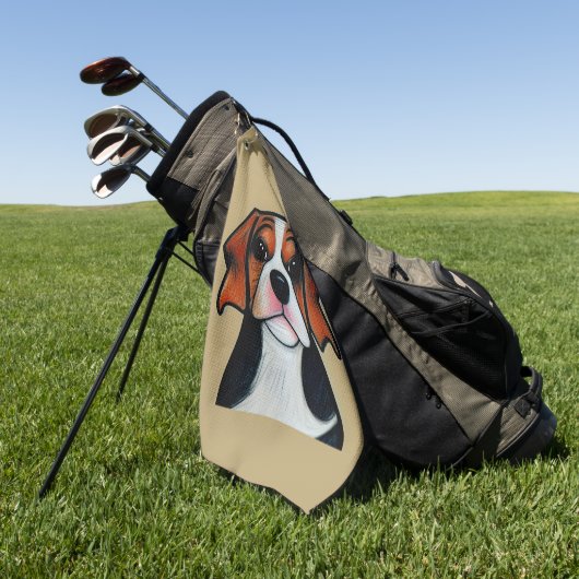 Beagle - Cartoon Golf Towel Golfhanddoek (Groen)