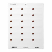 Beagle Cartoon Head Etiket (Full Sheet)