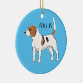 Beagle cartoon keramisch ornament (Rechts)
