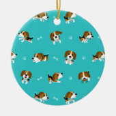 Beagle Cartoon Keramisch Ornament (Voorkant)