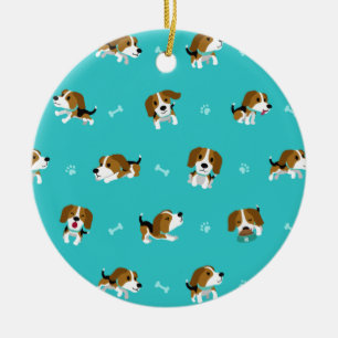 Beagle Cartoon Keramisch Ornament
